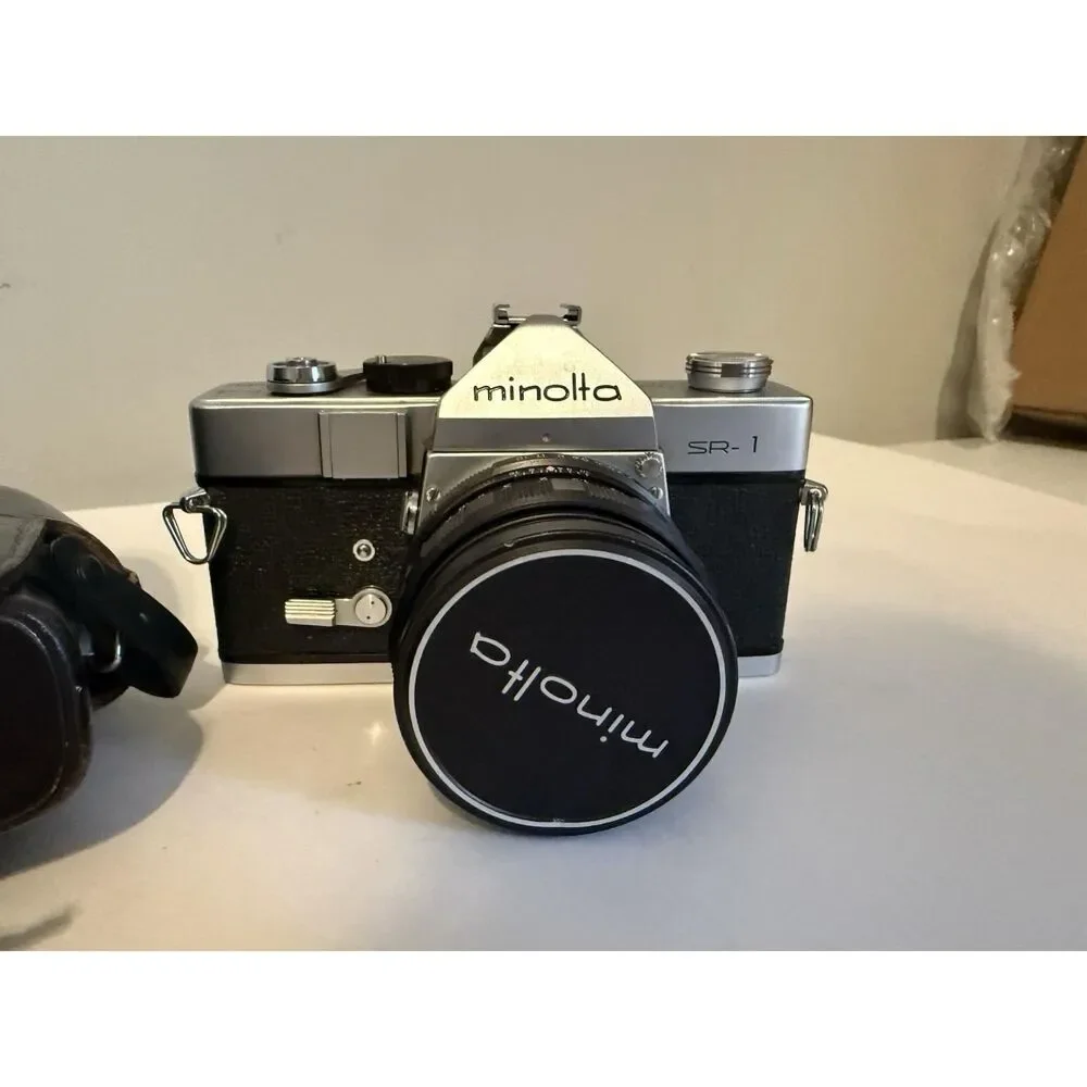 Minolta SR-1 35mm W/Rokkor-PF Auto 50mm Lens And Case